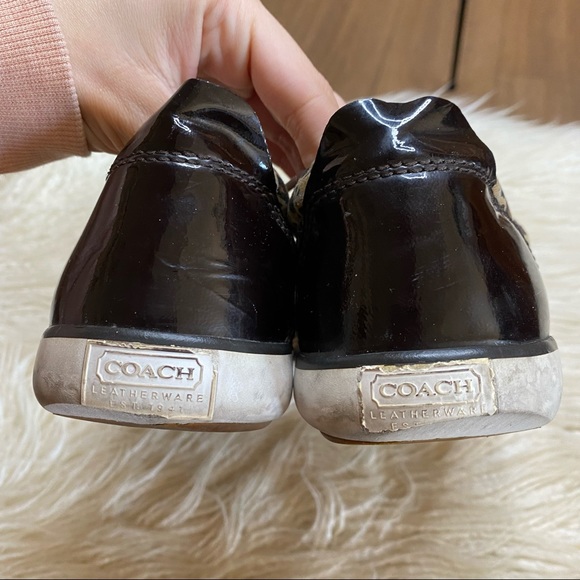 COACH tan / brown leopard Barrett sneakers 7 - Picture 7 of 14